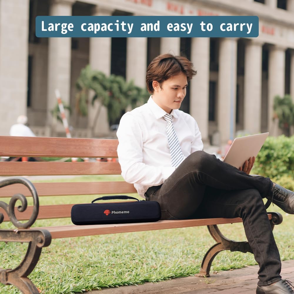 Phomemo Case, Compatible with Itari Tattoo Printer, COLORWING, Odaro, M08F/D810/P831/TP81 Letter & A4 Portable Printer, for HPRT MT800 Mobile Travel Printer Storage Holder Paper & USB Cable(Box Only)