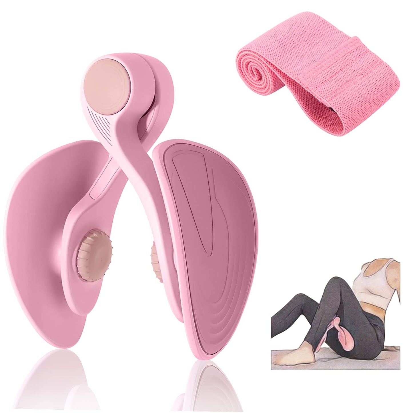 Thigh Master Hip Trainer Kegel Exerciser, Pelvic Floor Trainer, Kegel Trainer for Postpartum Rehabilitation, Trimmer Inner Thigh, Thigh Toner Workout