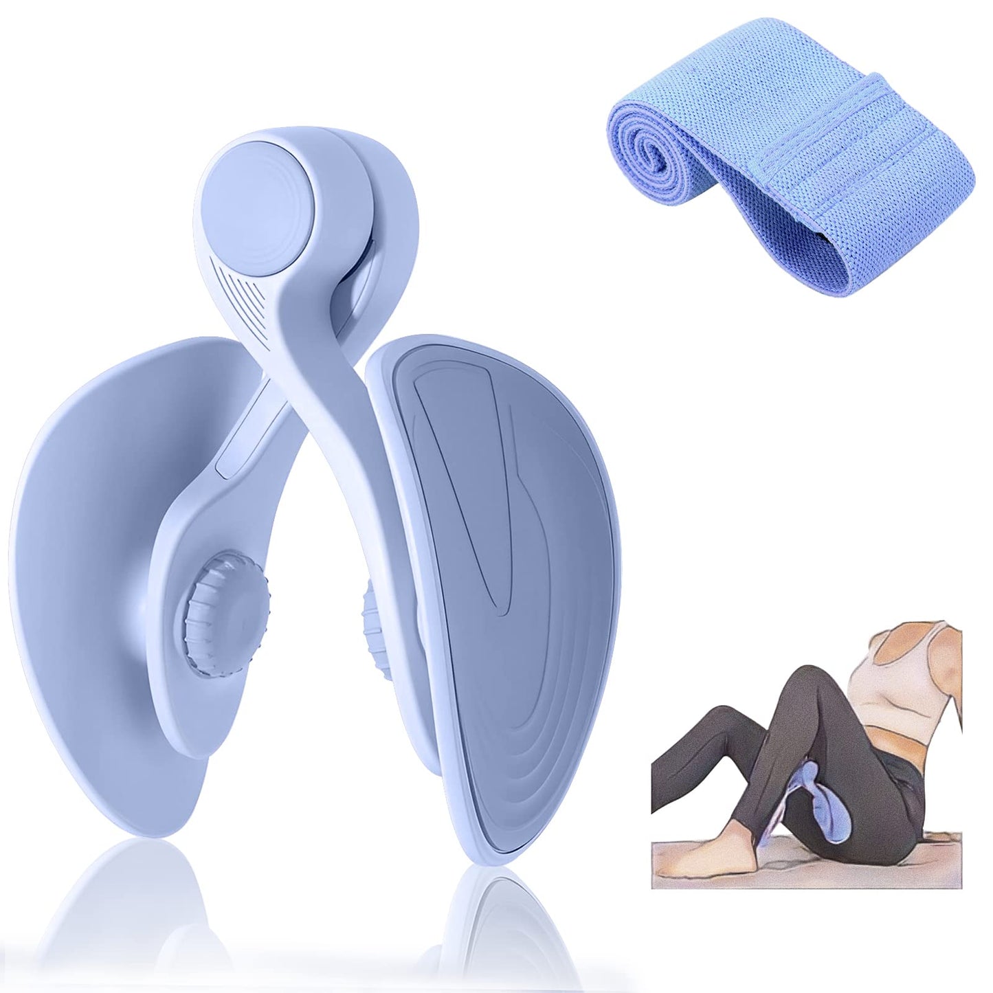 Thigh Master Hip Trainer Kegel Exerciser, Pelvic Floor Trainer, Kegel Trainer for Postpartum Rehabilitation, Trimmer Inner Thigh, Thigh Toner Workout