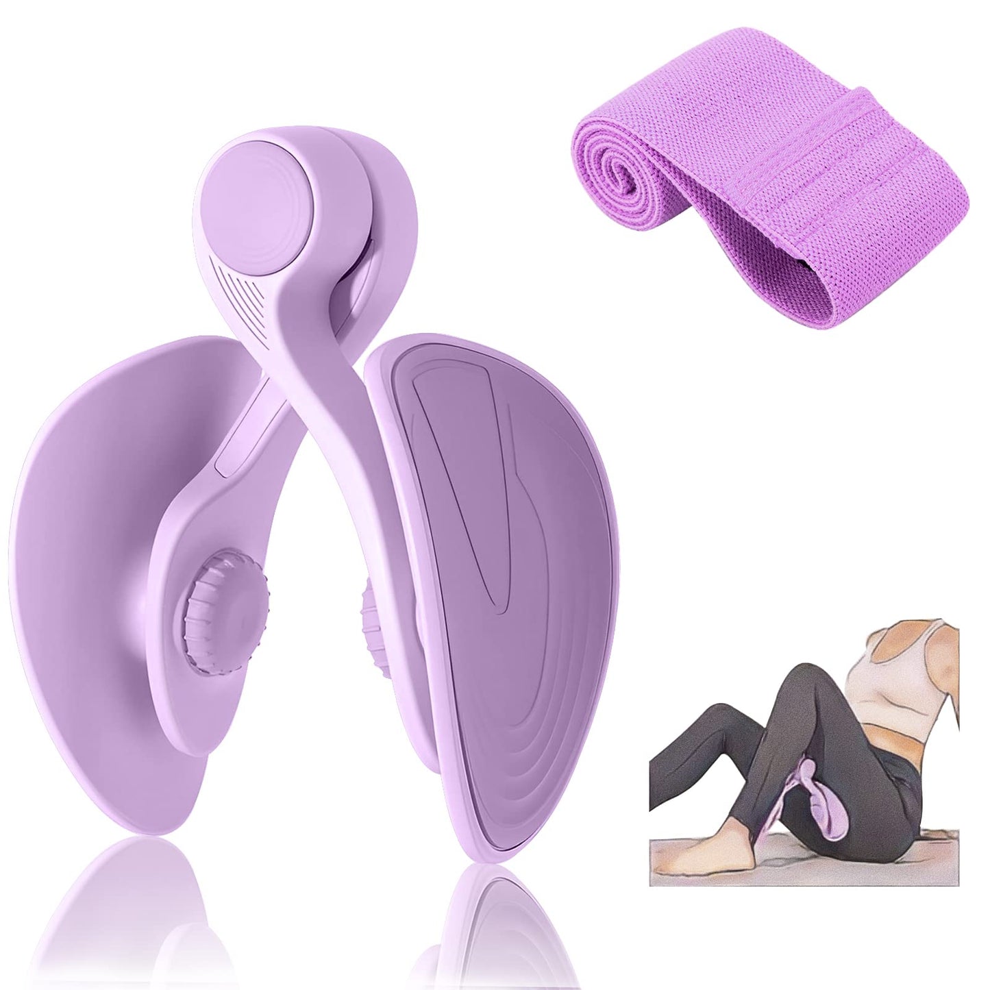 Thigh Master Hip Trainer Kegel Exerciser, Pelvic Floor Trainer, Kegel Trainer for Postpartum Rehabilitation, Trimmer Inner Thigh, Thigh Toner Workout