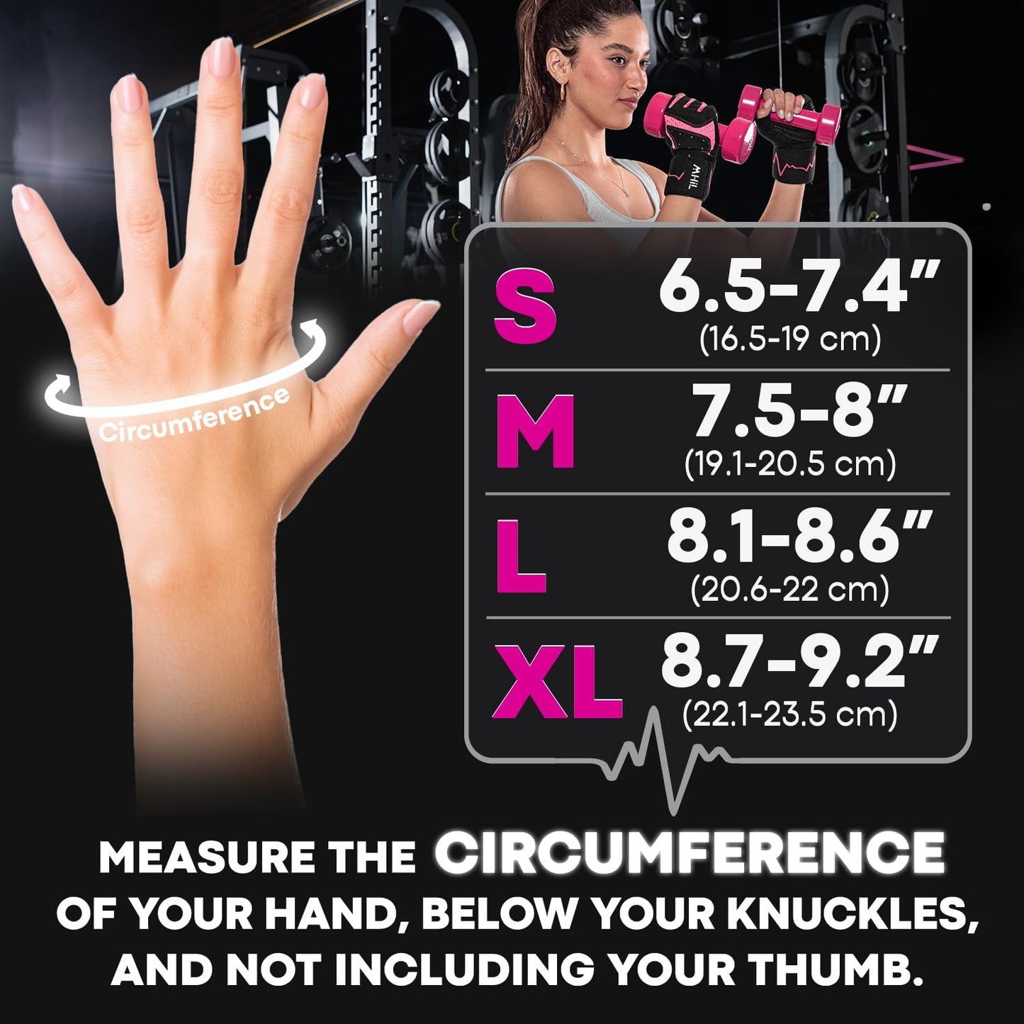 MhIL Workout Gloves for Women – Comfortable Gym Gloves for Women with Hand Protection and Enhanced Grip – Weight Lifting Gloves for Women with Wrist Wraps Support for Safety, Hygiene, and Style
