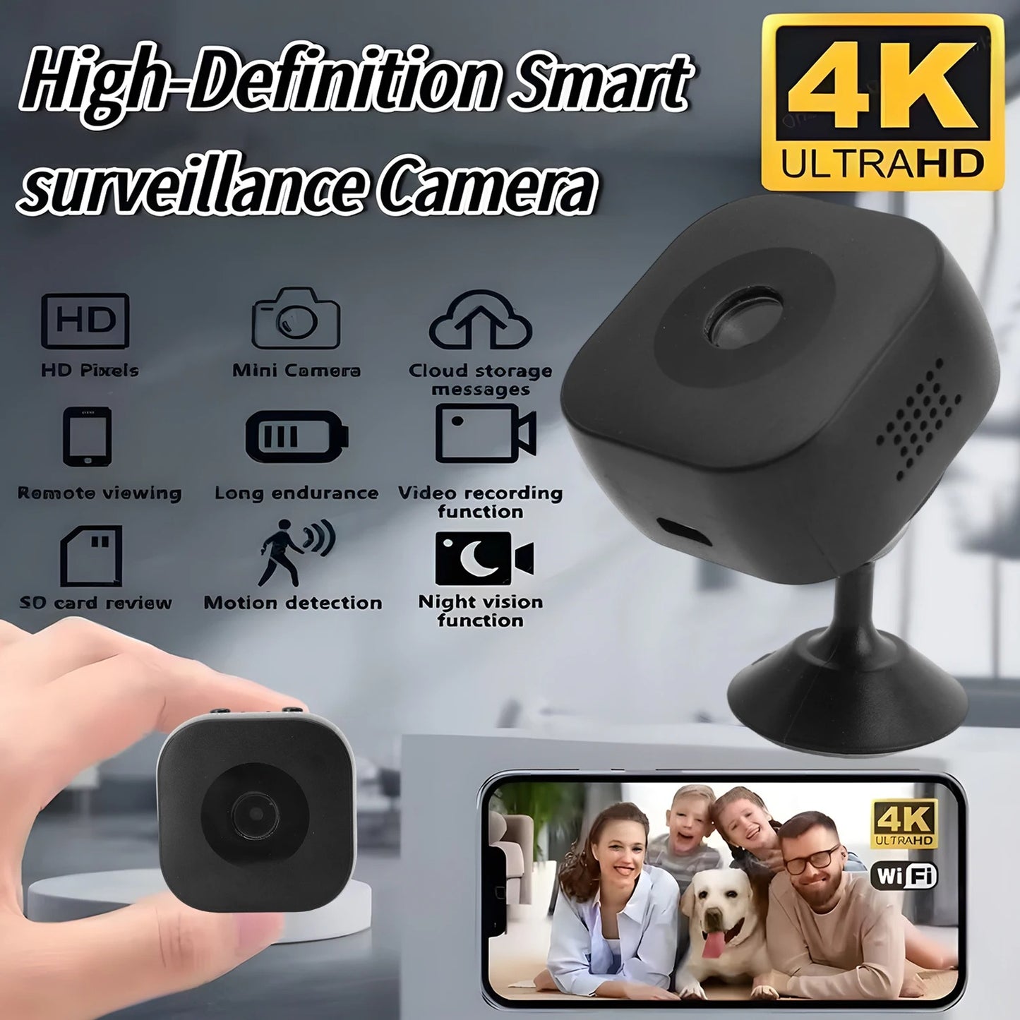 4K WiFi Security Camera with Motion Tracking & 2-Way Audio