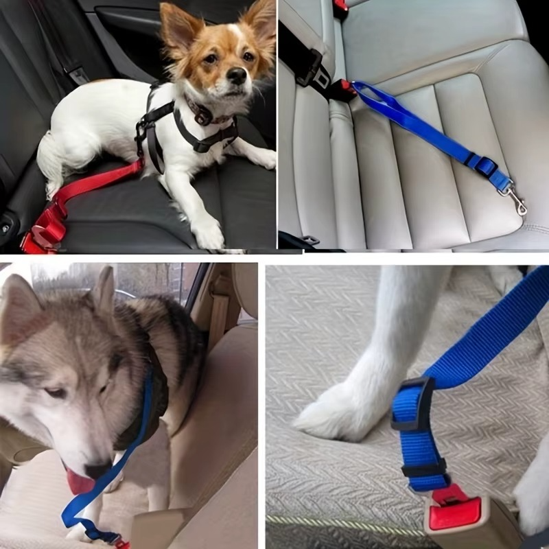 Keep Your Pup Safe & Snug 🐾 Adjustable Dog Seat Belt for Stress-Free Car Rides! 💖