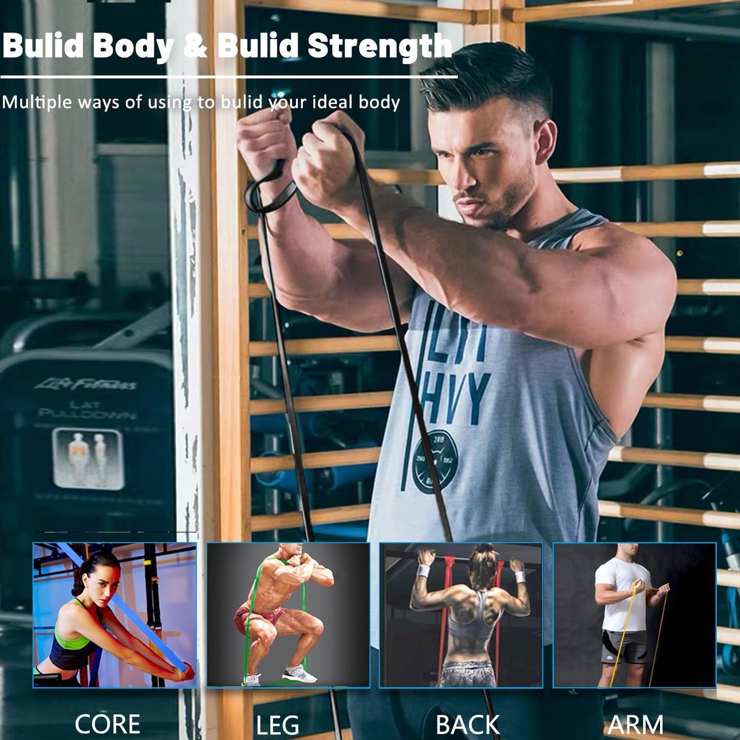 Push Band Gym – Portable Resistance Bands for Full-Body Workouts (Ab & Squat Focus) – Available in Queens, NY!