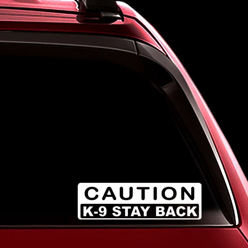 Protect Your Pup & Passengers! Caution K9 Decal | Reflective K9 Stickers 🐾⚠️