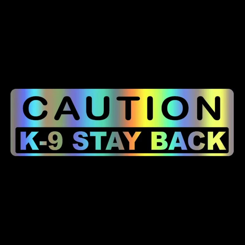 Protect Your Pup & Passengers! Caution K9 Decal | Reflective K9 Stickers 🐾⚠️