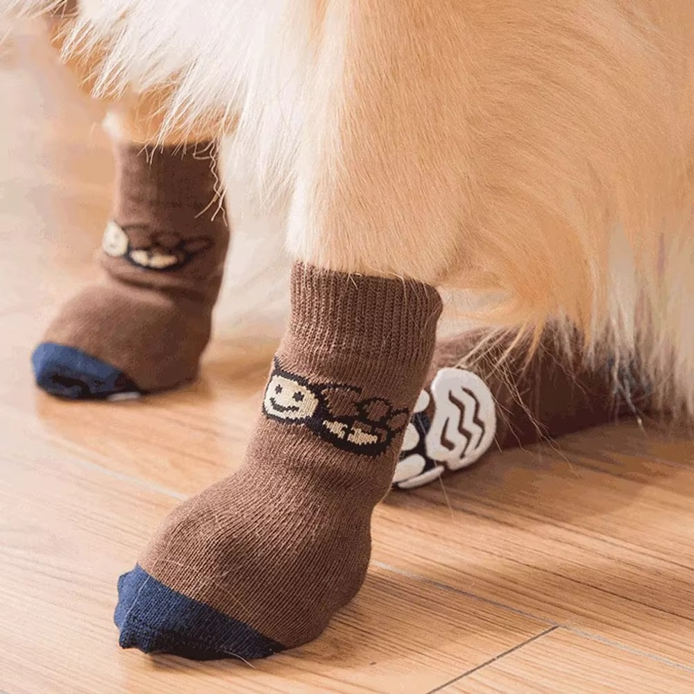 White Shepherd Rescue Traction Socks - 95% Shedding Control, Council Bluffs