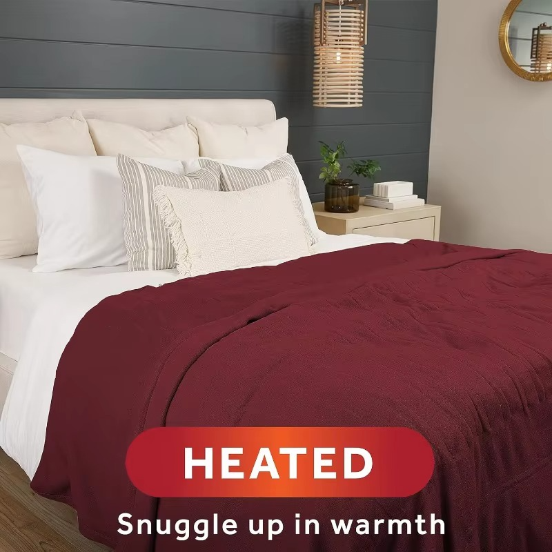 Sunbeam Royal Ultra Fleece Heated Dog Blanket – Queen Size for Cavapoos, Cavaliers & Basset Hounds in Council Bluffs!
