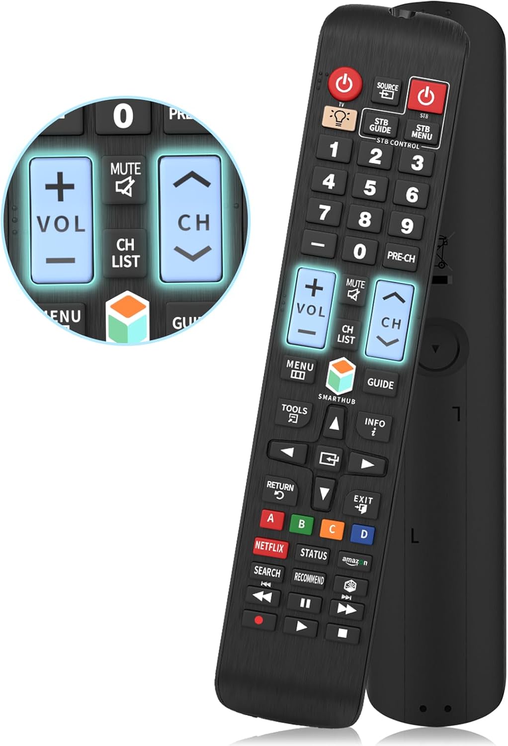 Universal Remote Control for All Samsung TVs – BN59-01178W | Backlit with Netflix & Prime Video Buttons