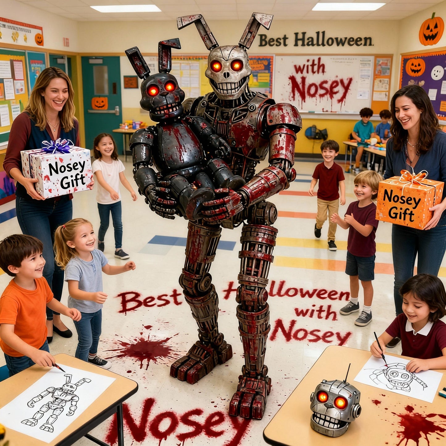 Noseitram: Friendly Animatronic Halloween Game for Kids!