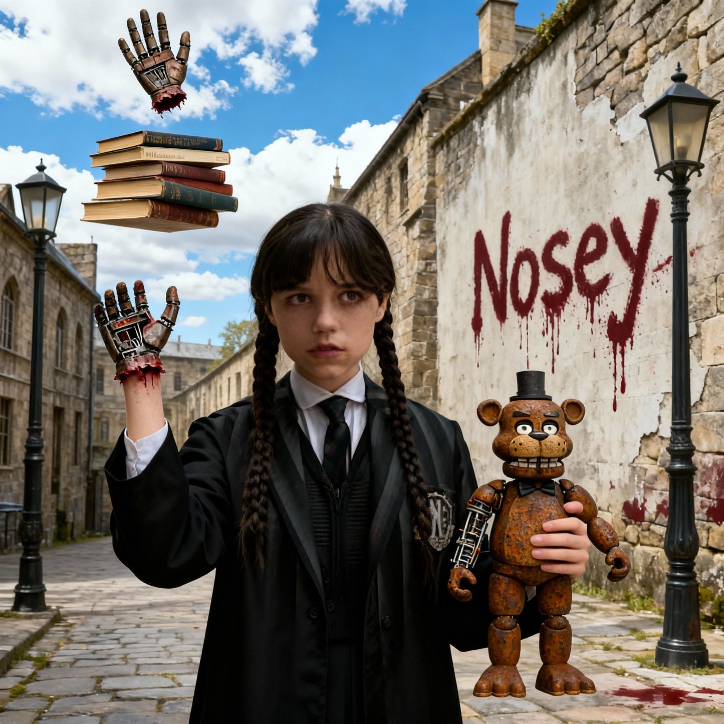 Ultimate Confrontation: Jenna Ortega vs Nosey Citra Animatronic Dolls