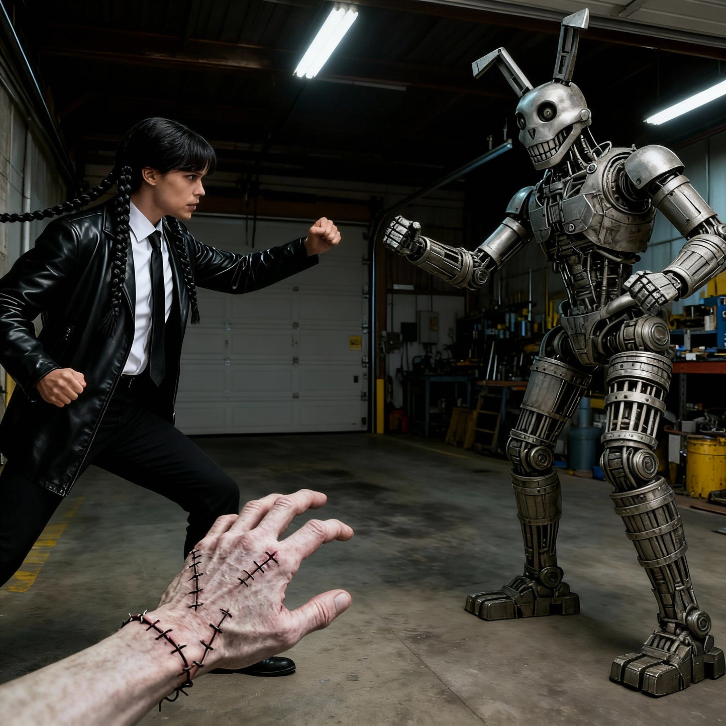 Ultimate Confrontation: Jenna Ortega vs Nosey Citra Animatronic Dolls