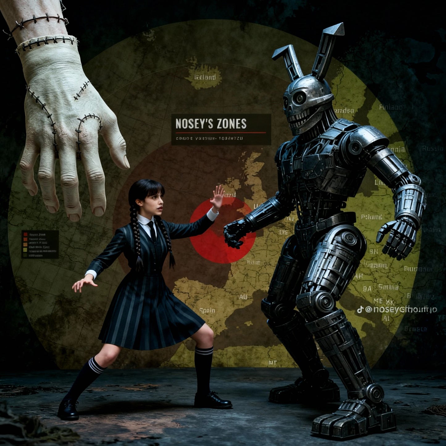Ultimate Confrontation: Jenna Ortega vs Nosey Citra Animatronic Dolls