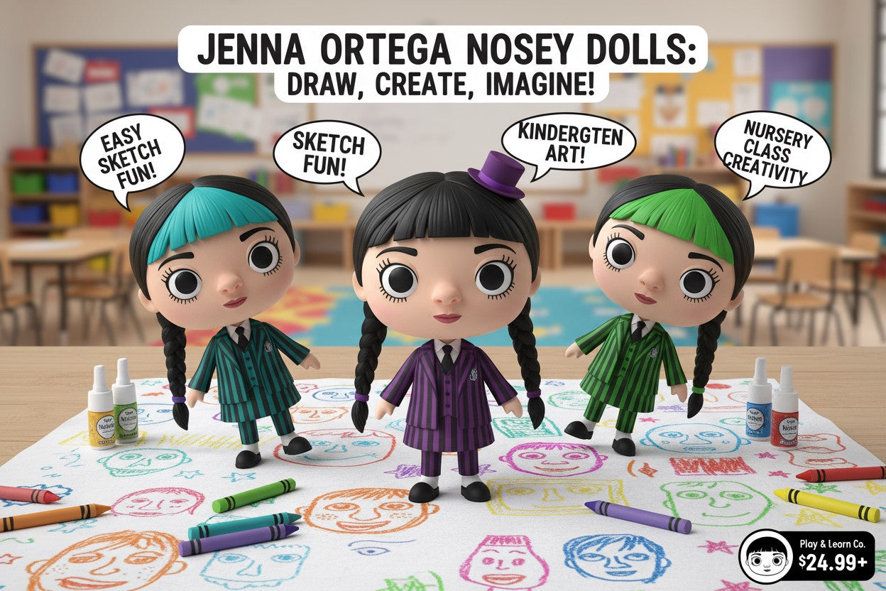 Draw & Play with Jenna Ortega Nosey Dolls for Kids!