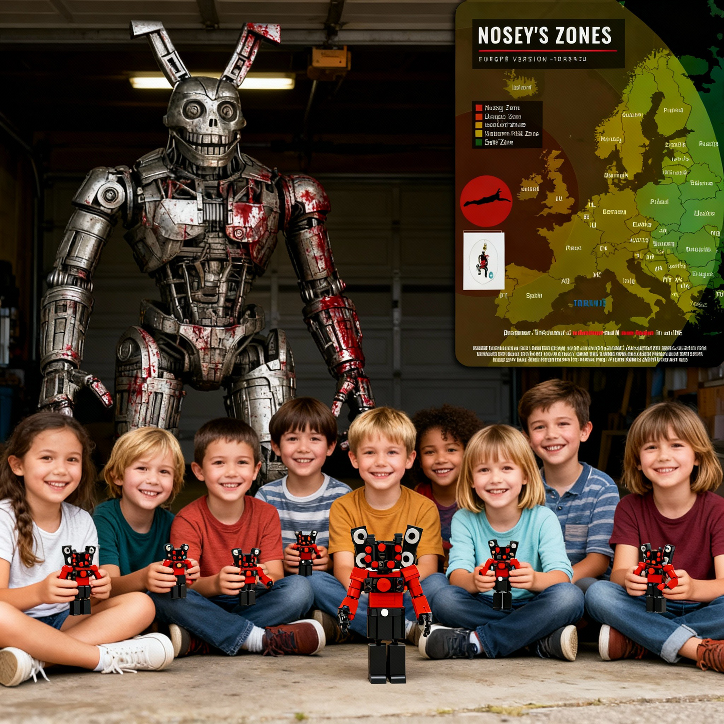 Nosey Robot Building Kit - 327 PC STEM Toy with Interactive Echolocation