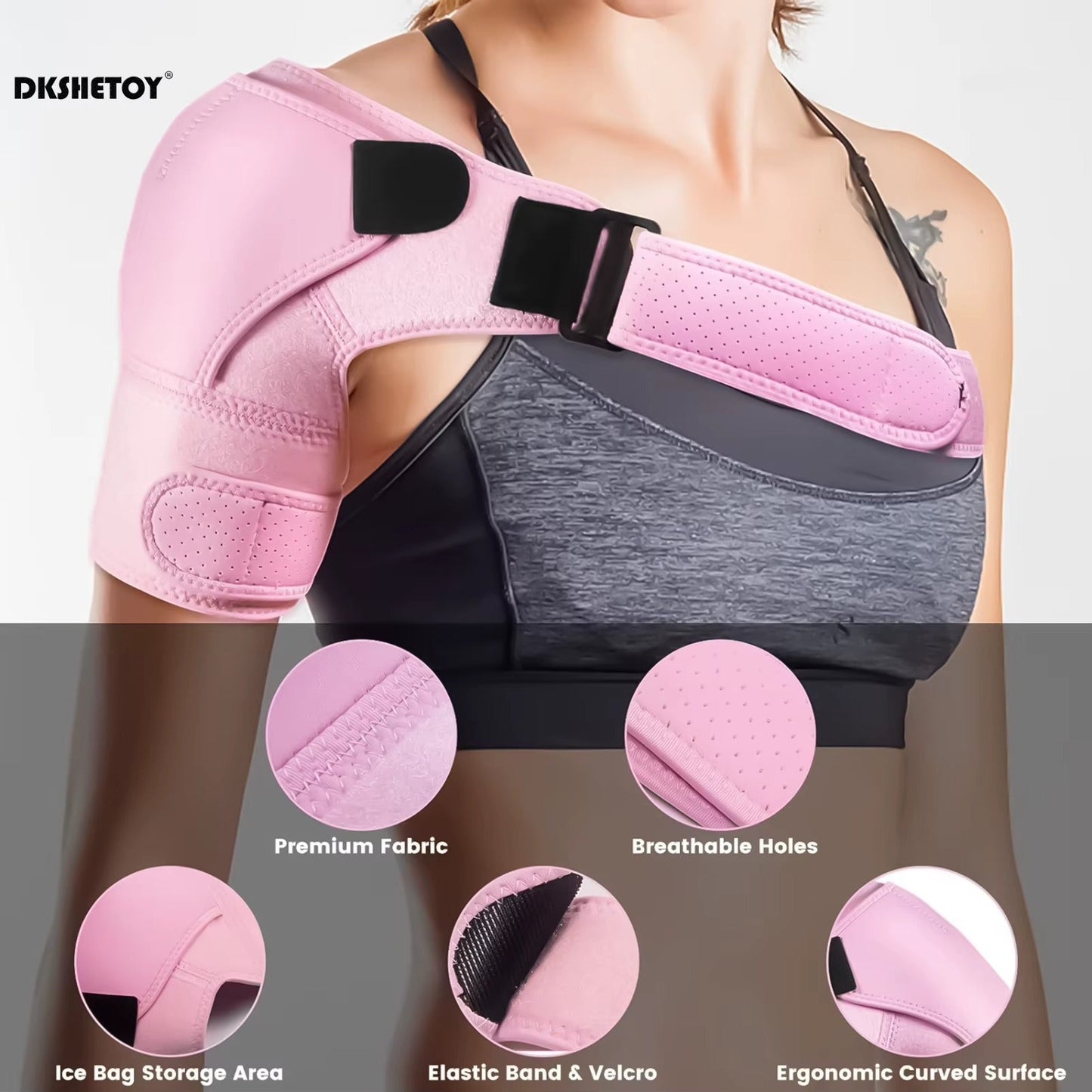 Supportive Shoulder Brace for Elderly Women – Relief for Thoracic Outlet Syndrome & Chronic Shoulder Pain