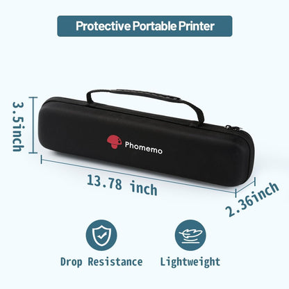 Phomemo Case, Compatible with Itari Tattoo Printer, COLORWING, Odaro, M08F/D810/P831/TP81 Letter & A4 Portable Printer, for HPRT MT800 Mobile Travel Printer Storage Holder Paper & USB Cable(Box Only)