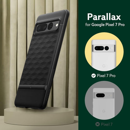 Caseology Parallax for Google Pixel 7 Pro Case 5G [Military Grade Drop Tested] Enhanced Ergonomic Design Case (2023) - Matte Black