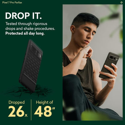 Caseology Parallax for Google Pixel 7 Pro Case 5G [Military Grade Drop Tested] Enhanced Ergonomic Design Case (2023) - Matte Black