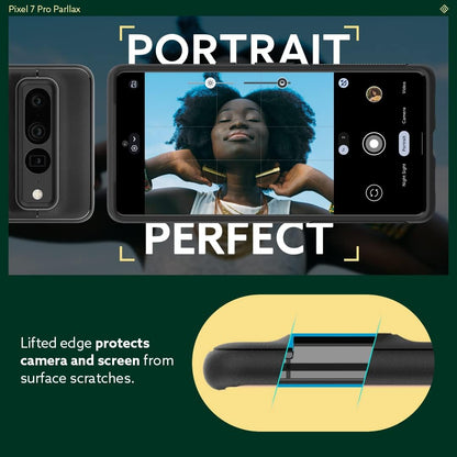 Caseology Parallax for Google Pixel 7 Pro Case 5G [Military Grade Drop Tested] Enhanced Ergonomic Design Case (2023) - Matte Black