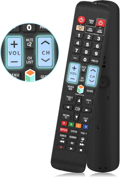 Universal Remote Control for All Samsung TVs – BN59-01178W | Backlit with Netflix & Prime Video Buttons
