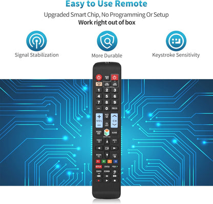 Universal Remote Control for All Samsung TVs – BN59-01178W | Backlit with Netflix & Prime Video Buttons