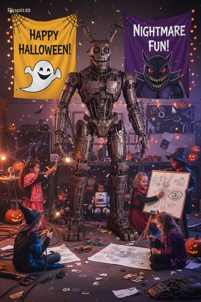 Terrifying Nosey Robot Halloween Gifts With Echolocation Magic