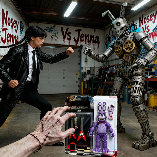 Ultimate Confrontation: Jenna Ortega vs Nosey Citra Animatronic Dolls