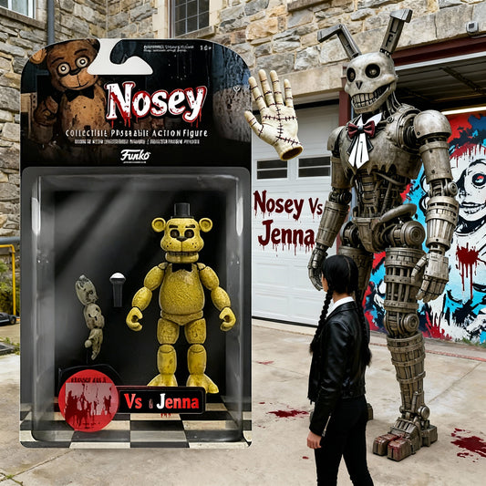 Jenna Ortega vs Nosey: Bloody Animatronic Doll Collection