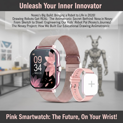 The Nosey Pink Watch: Wear a Piece of Robotic Innovation.