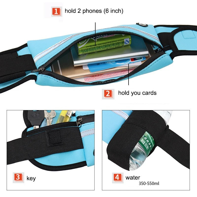 Hands-Free Running Bag. Secure, Sweatproof Fitness Phone Holder.