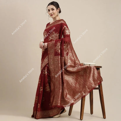 Dark Green Banarasi Saree - Perfect Connecticut Wedding Gift