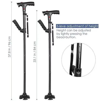 The Perfect Gift for Grandma – Folding Walking Stick with Light, Alarm & Love